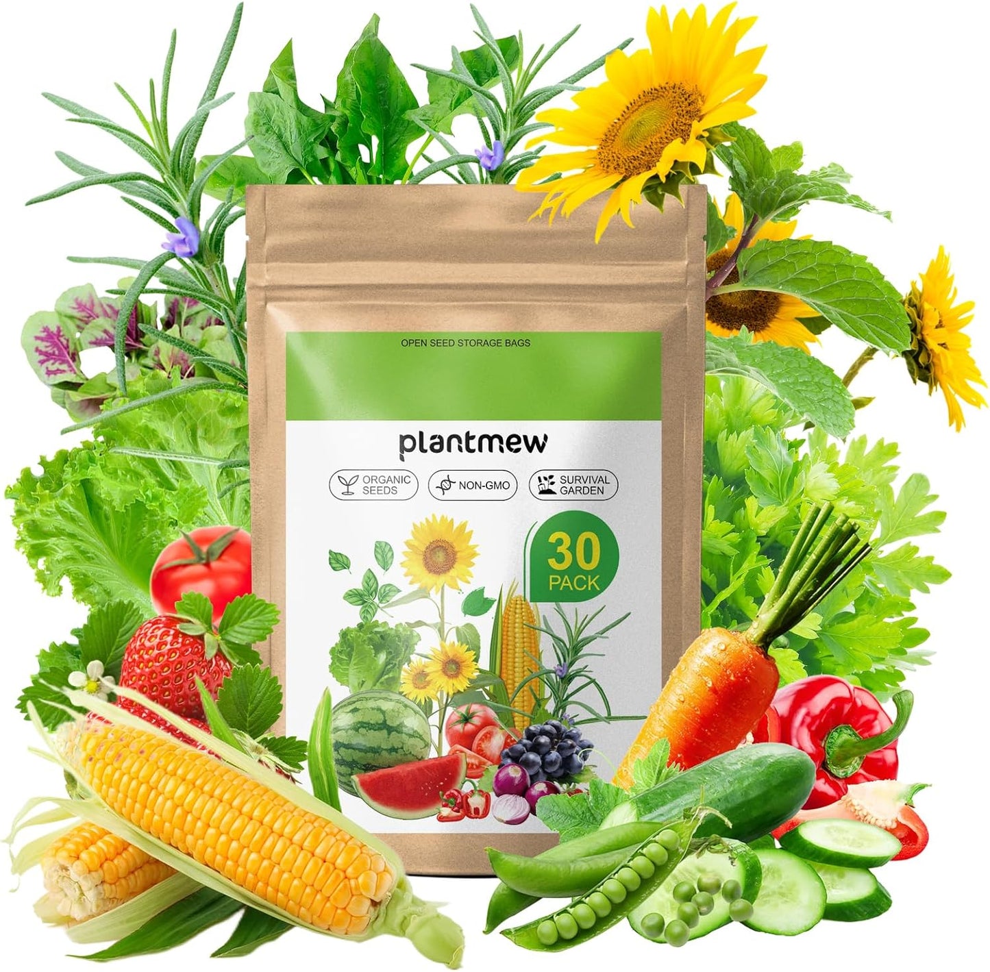 15,000+ Non-GMO Variety Heirloom Garden Seeds